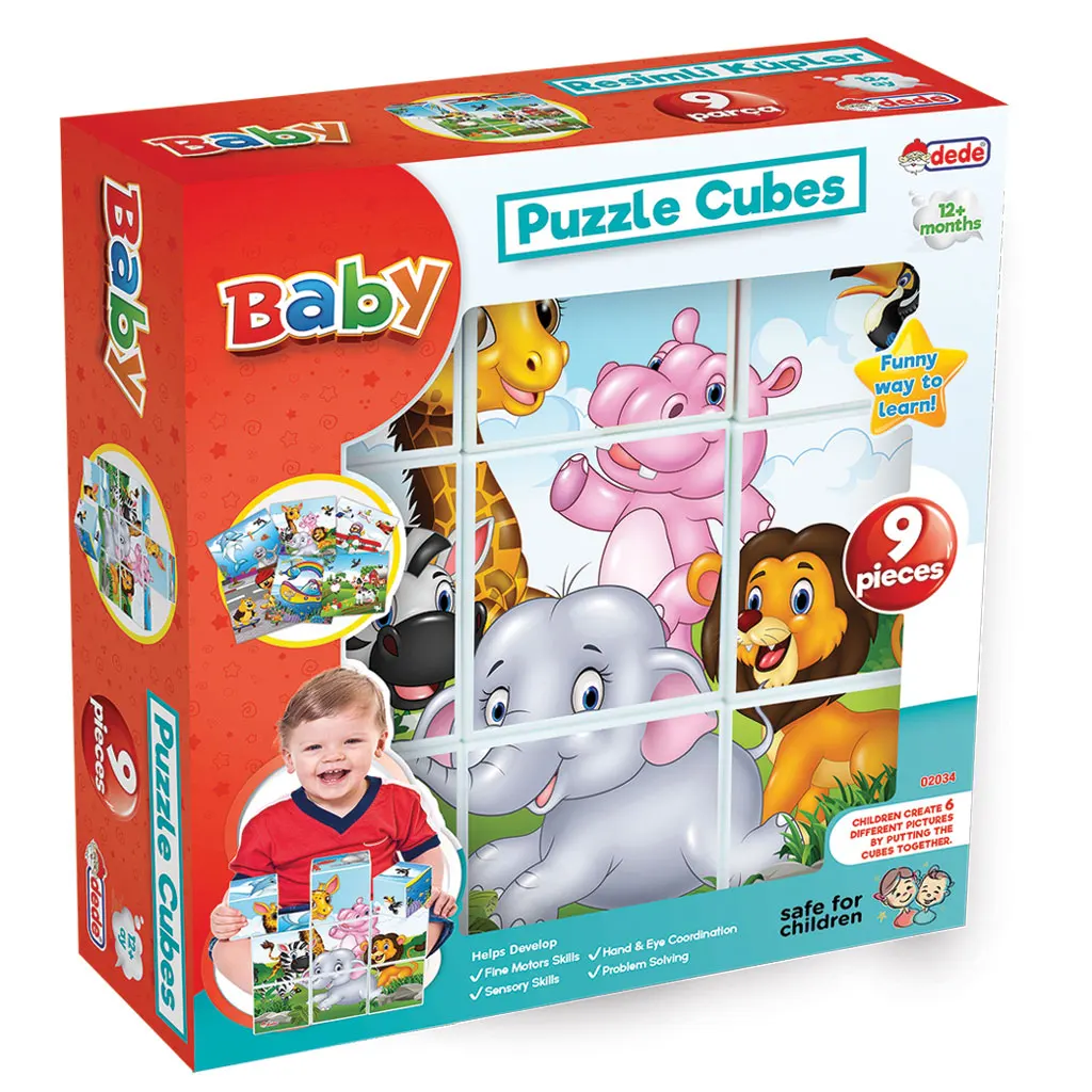 Puzzle Cubes 9 Pcs Picture Blocks Educational Pretend Play Wholesale Play Sets Newly Designed Baby Children Kids Wholesale Toys