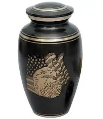 Flying Butterflies Funeral Cremation Adult  Brass Urn For Human Ashes The Urn Additionally Comes With A Luxurious Velvet Bag
