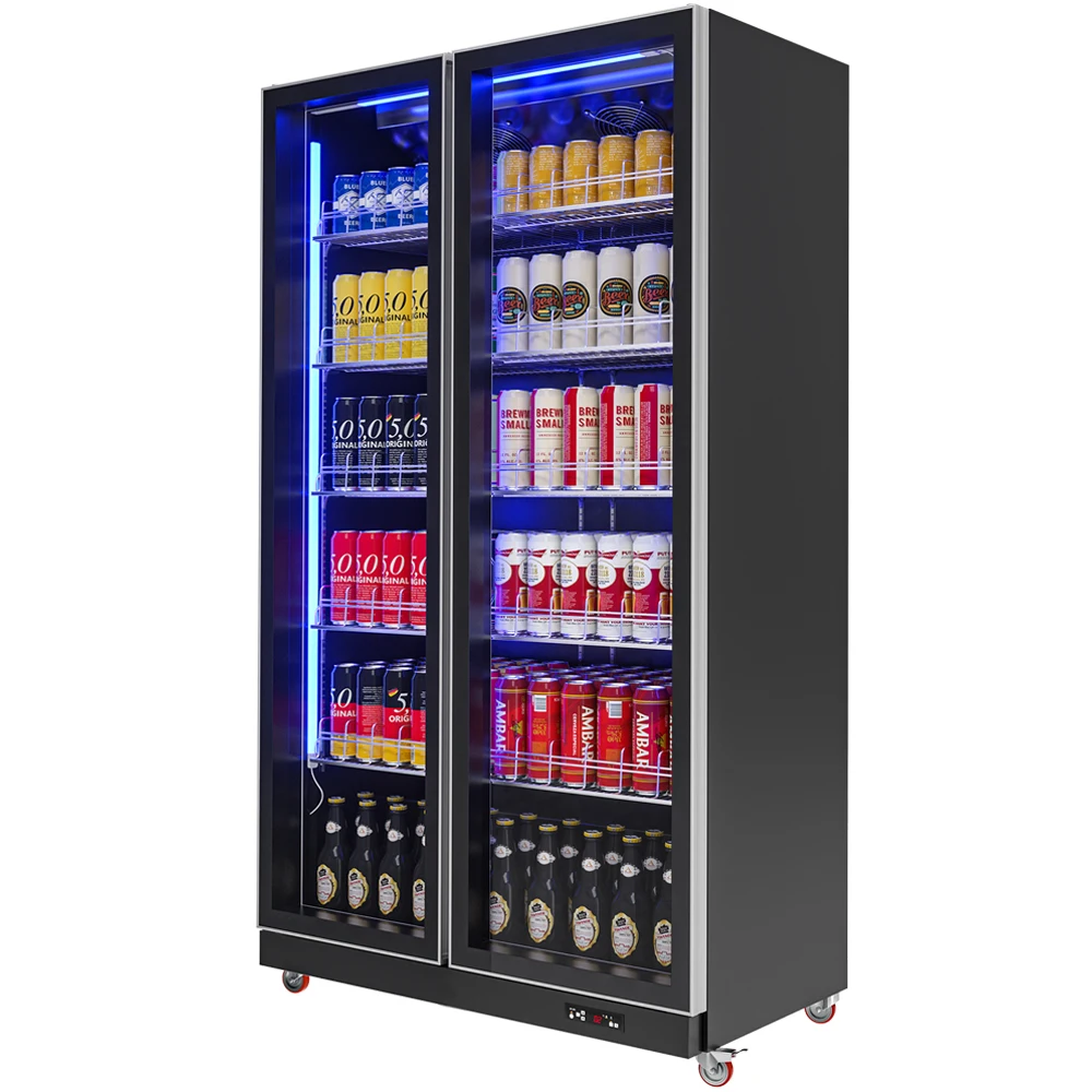 Commercial Shop Glass Door Beer Chiller Beverage Cooler For Sale