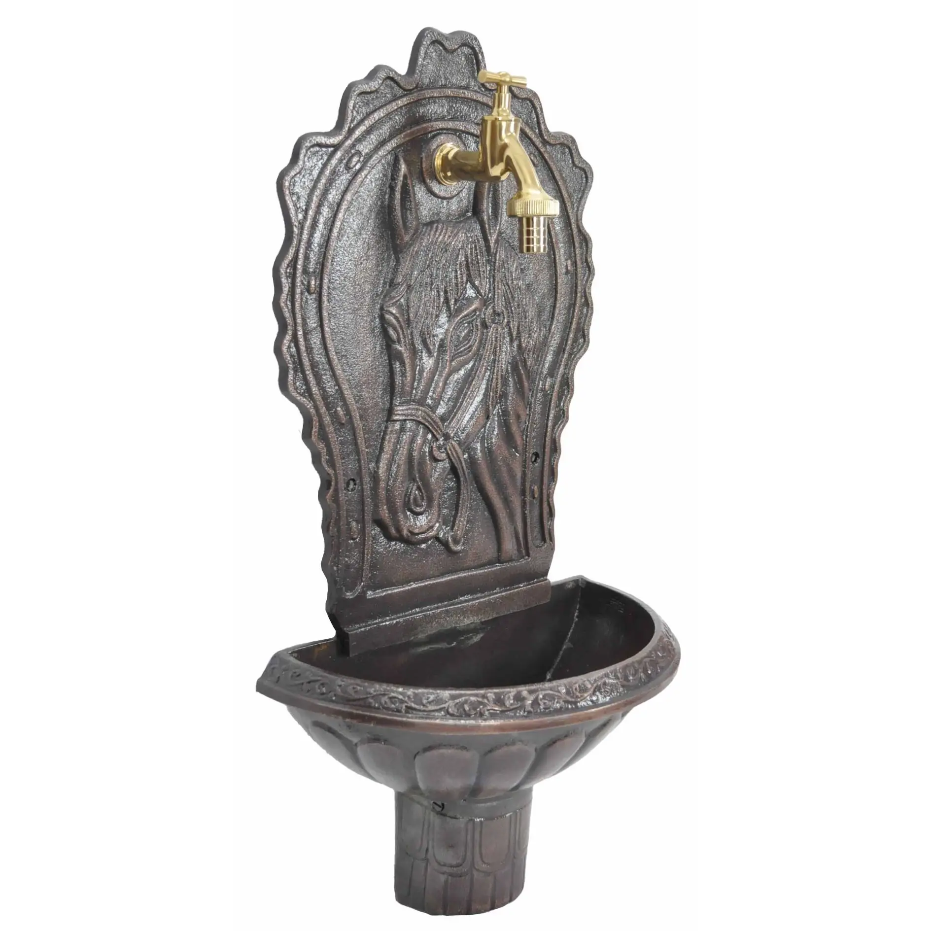 Hand Painted European Style Metal Wall Fountain heavy Duty Handcrafted Bulk High Indoor Outdoor Uses Good Quality Wall Fountain