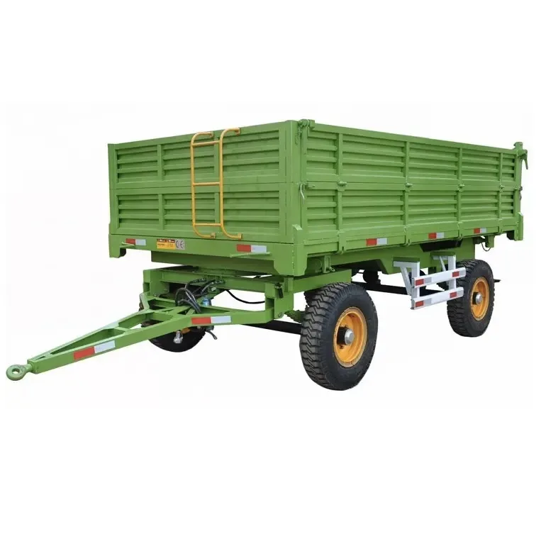 Hot sale compact farm wagon tipping trailer 5 ton capacity suitable for transporting various bulk goods on plains