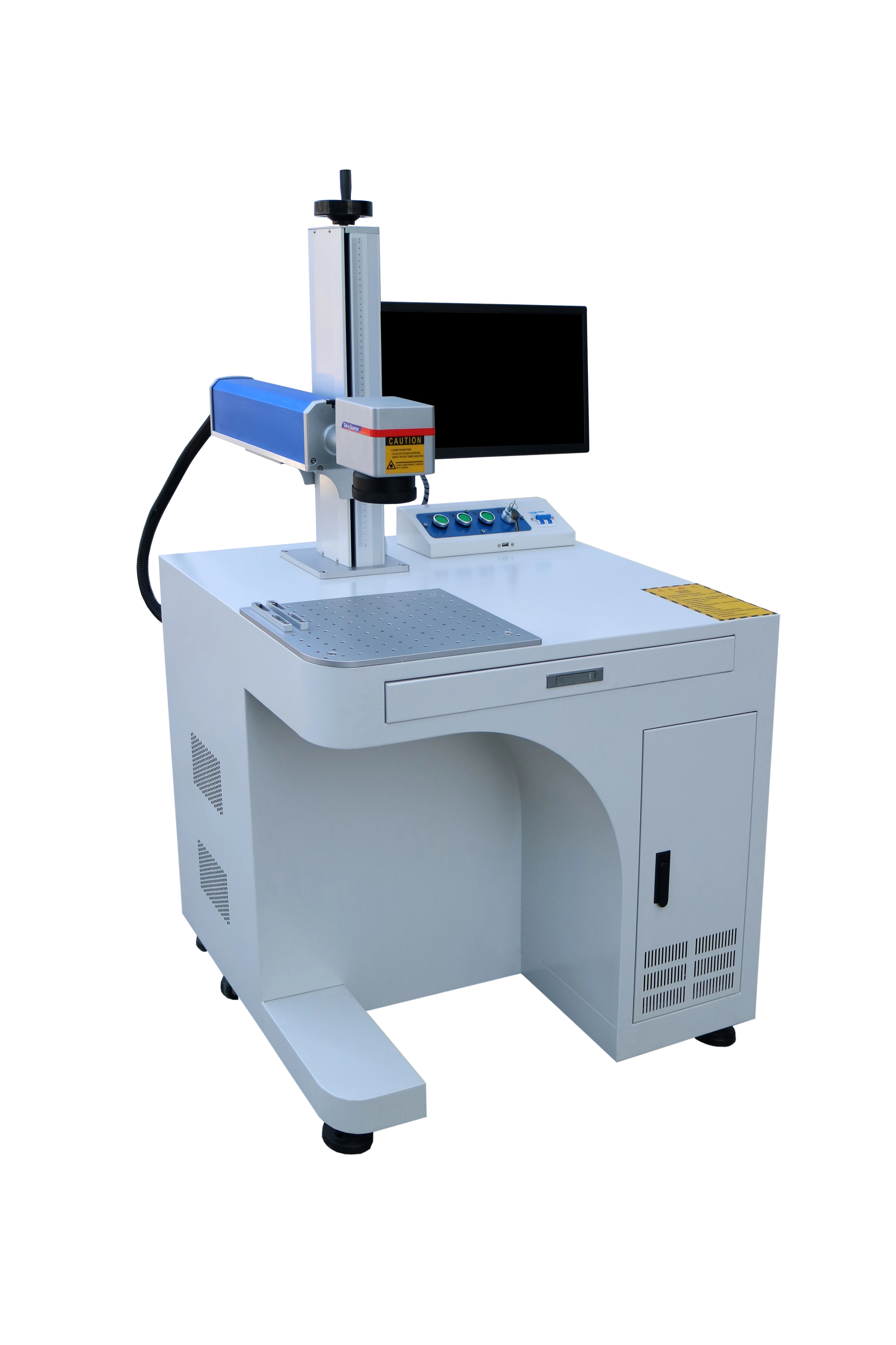 5W 10W 15W water cooling Desktop UV laser engraving machine with desk and computer