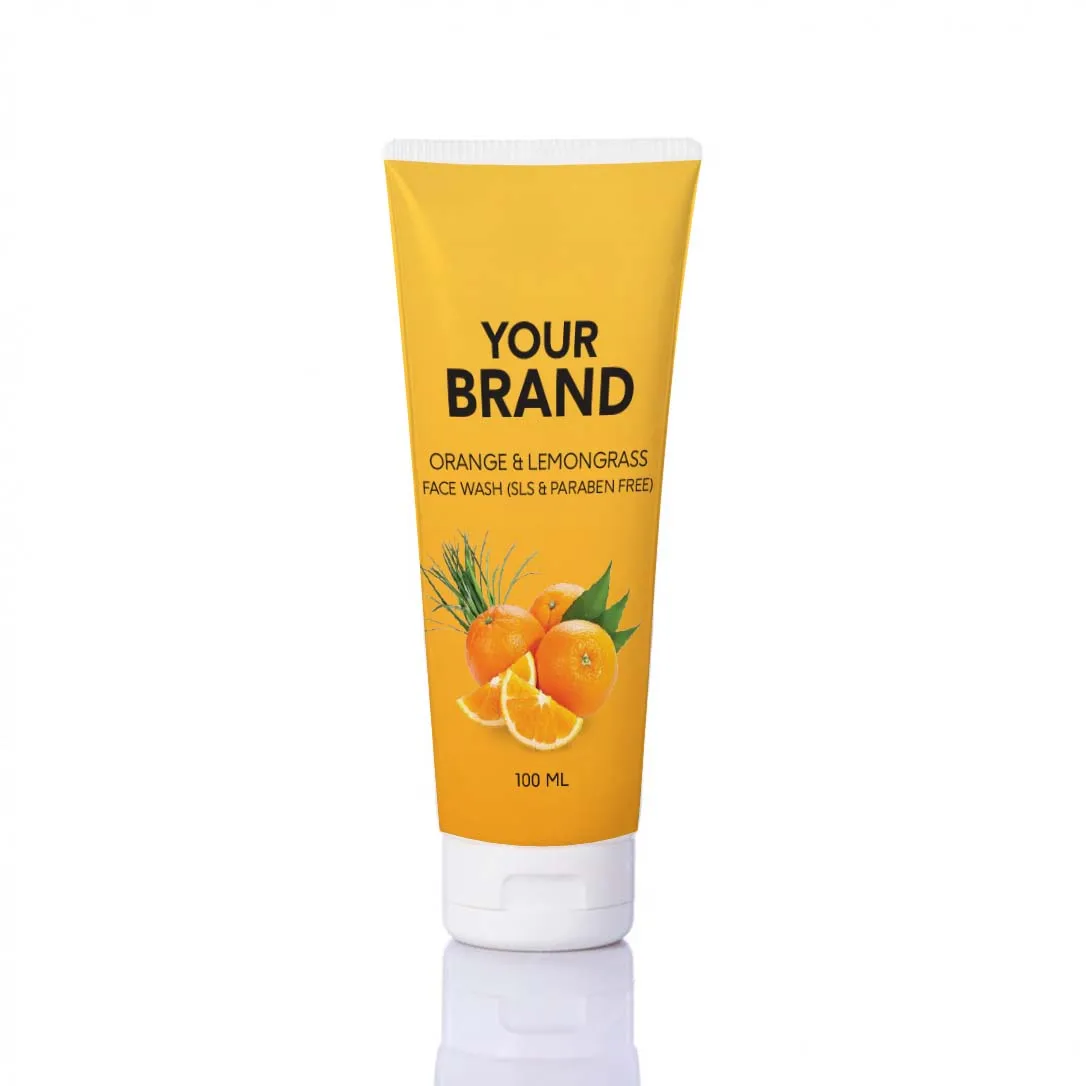 Your Brand Orange & Lemongrass Face Wash (SLS & Paraben Free) - 100ml