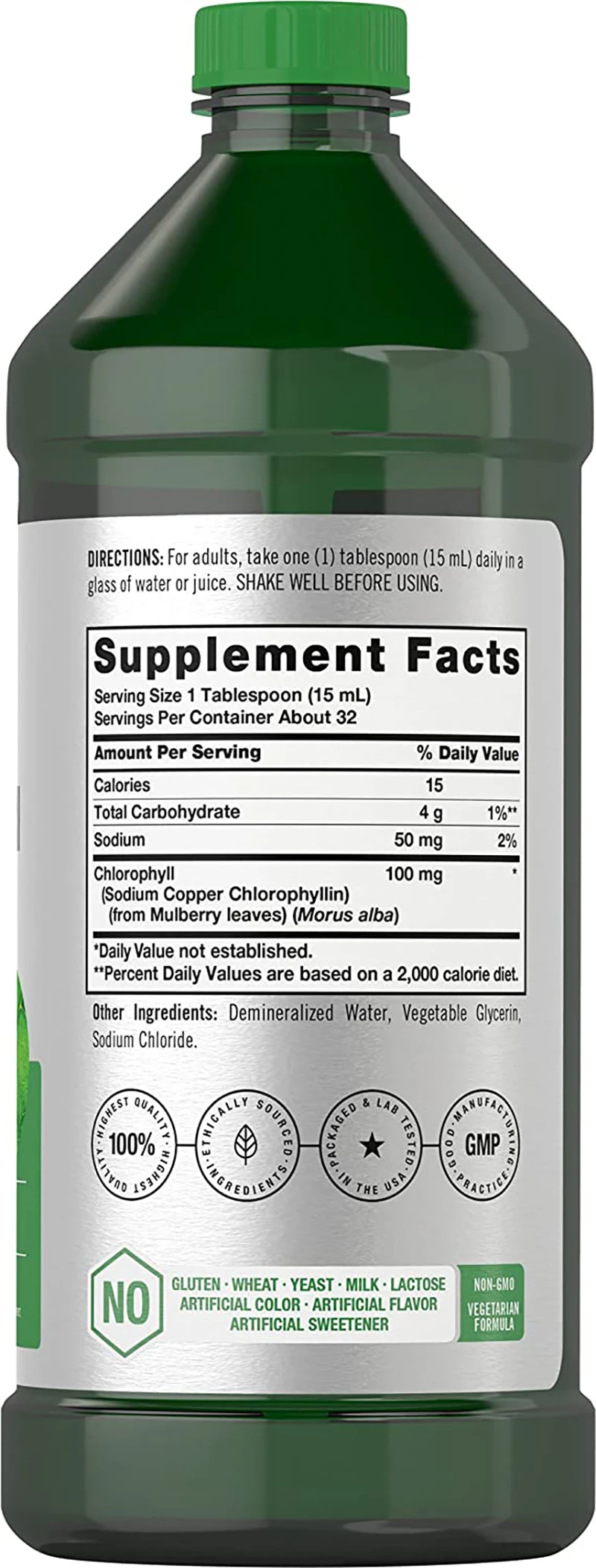 2022 Hot 100% Natural 6000Mg Mint Drop Supplement With Dropper Natures Liquid Chlorophyll