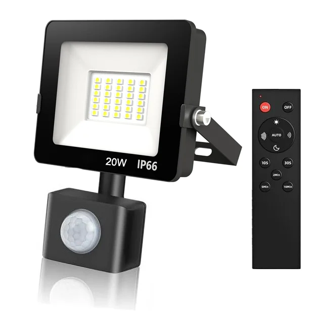 50 100 Watts Remote Spotlight Pir Motion Sensor Floodlights IP66 Smart Walkway Garden Security Flood Light Outdoor Led