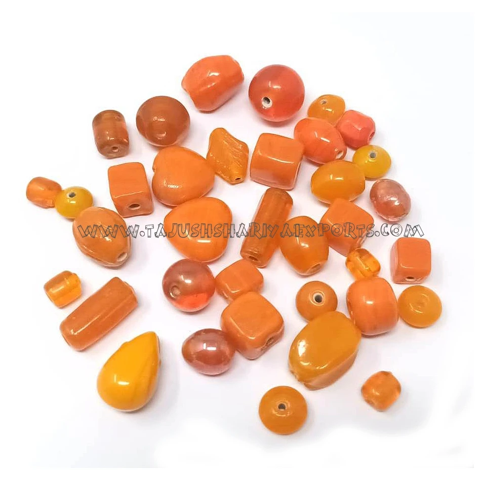 Exporter of handmade  Plain Glass Beads Colorful  Glass Beads for Jewelry Making