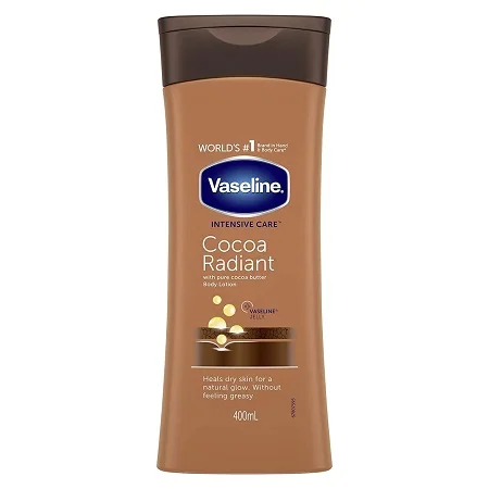 Vaseline Intensive Care Body Lotion for Dry Skin Cocoa Radiant Lotion Made with Ultra-Hydrating Lipids and Pure Cocoa Butter for
