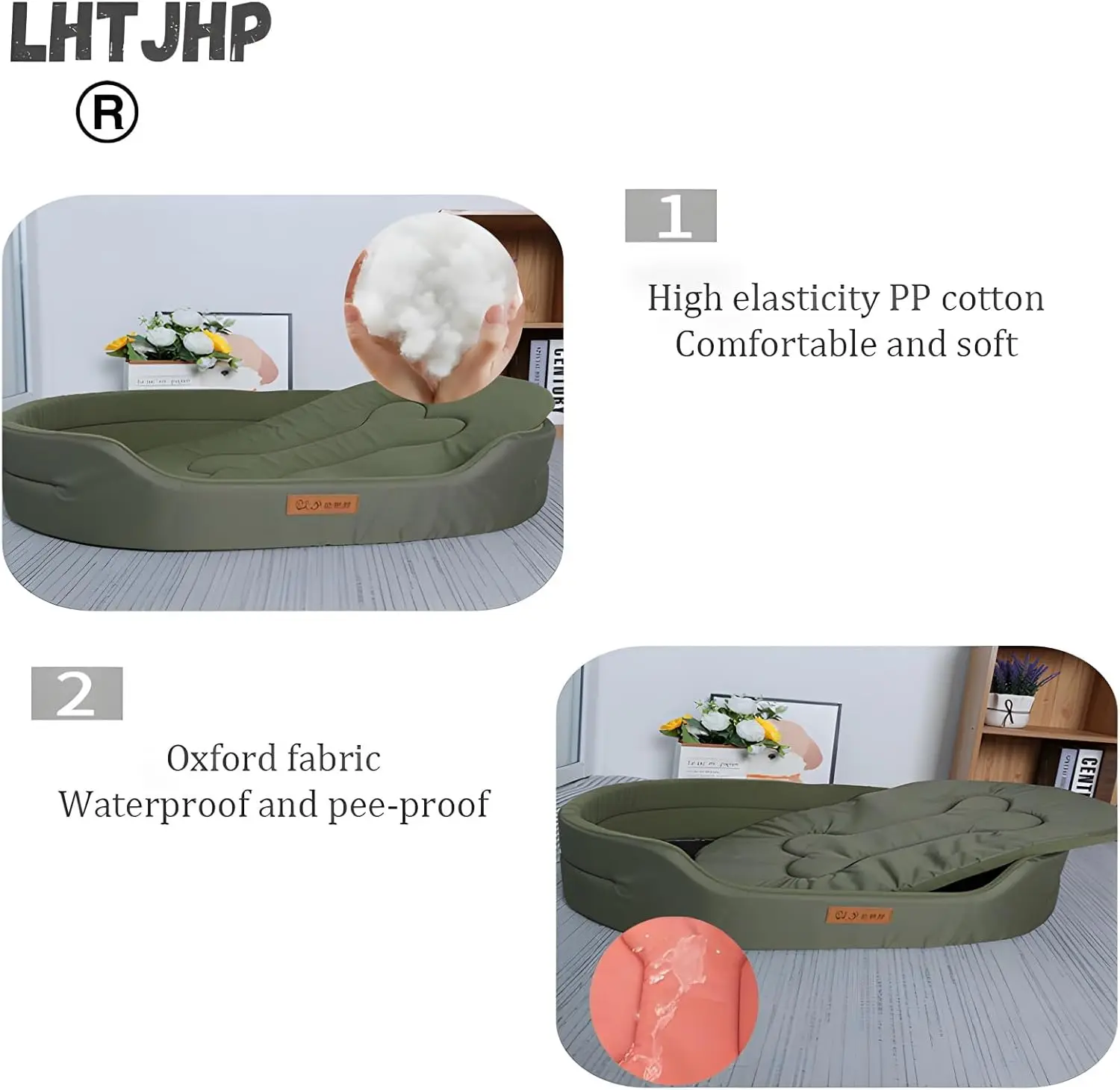 Double-sided four seasons available large size large dog bed house sofa dog kennel soft wool pet dog cat mat