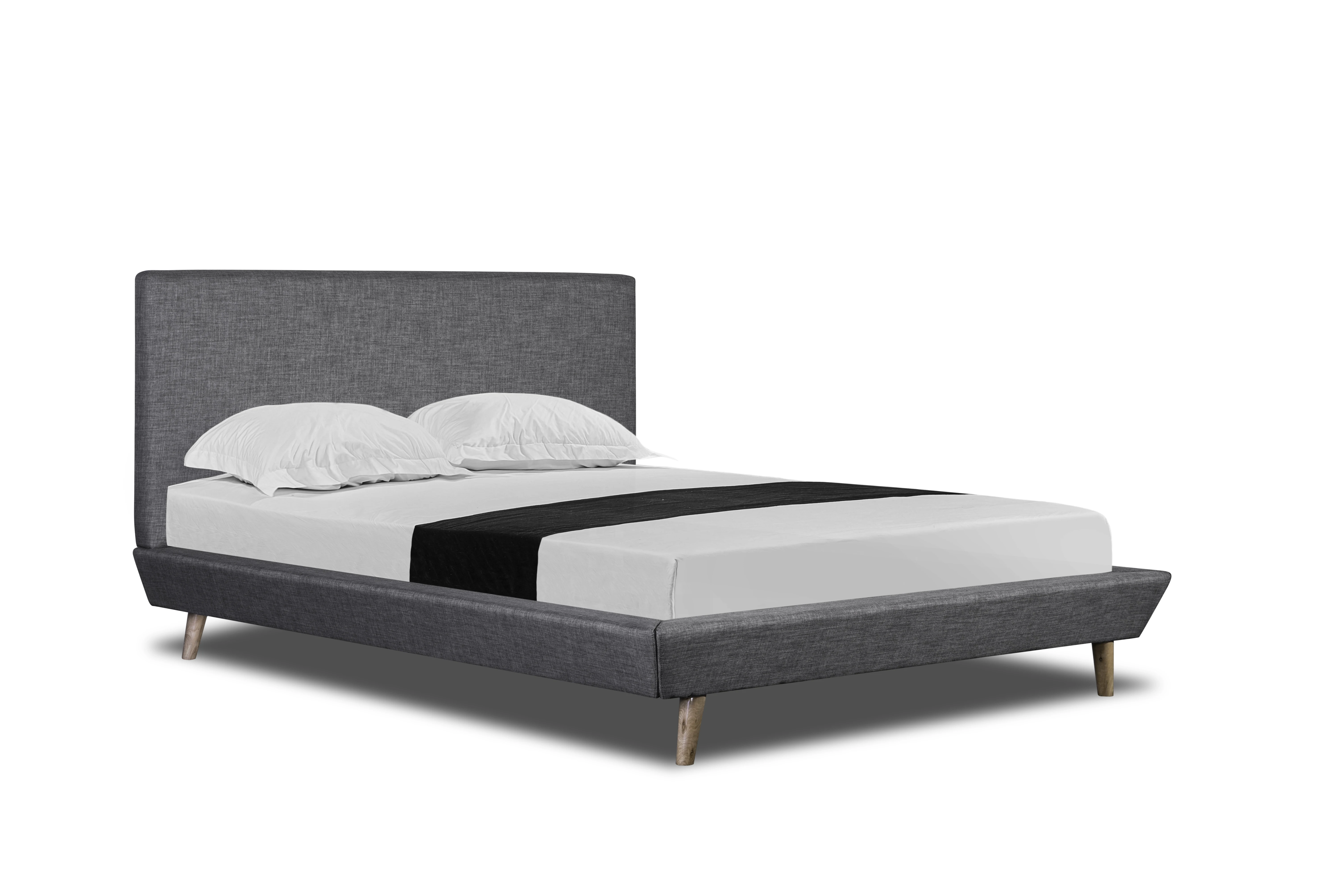 Modern Upholstered Beds Rectangular Headbaord Queen Bed Bedroom Furniture King Bed