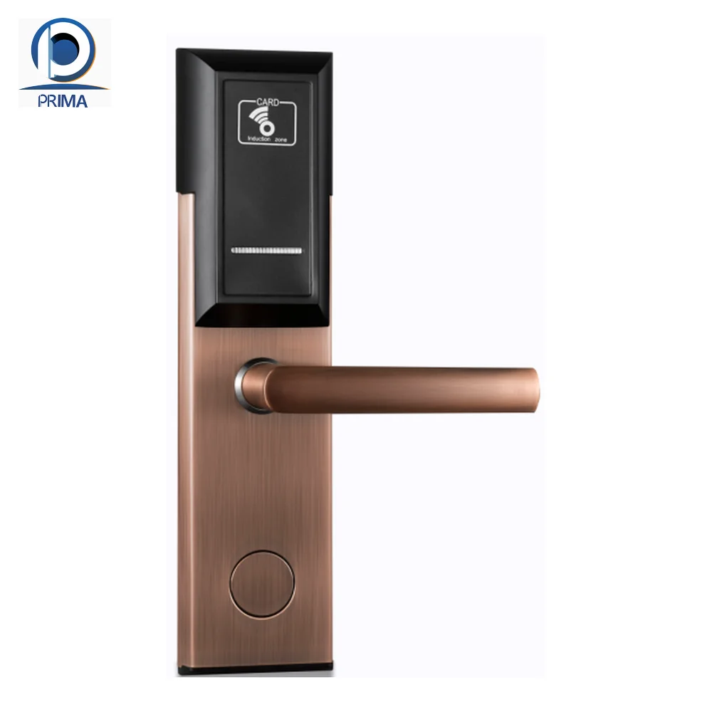 Smart Luxury ANSI mortise USA Hostel RF key card digi lock 13.56Mhz MF Proximity Card lock for hotel room door