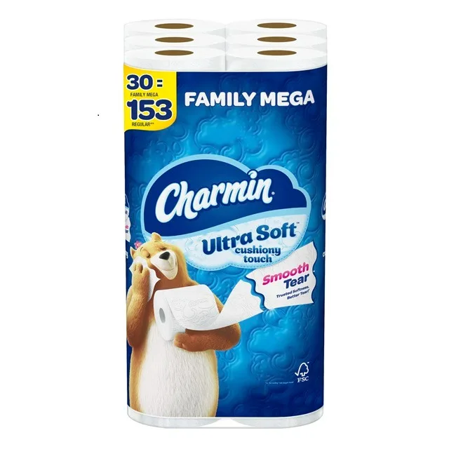 Top Selling in Charmin-Ultra Soft Touch Toilet Paper, 30 Family Mega Rolls| 153 Regular Rolls for Bulk Buyers