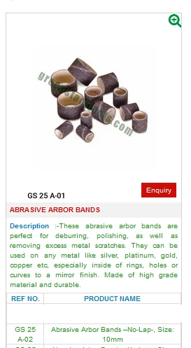 Abrassive Arbor Bands GS 25A-02 For Jewelry Tools-Jewellery Tools