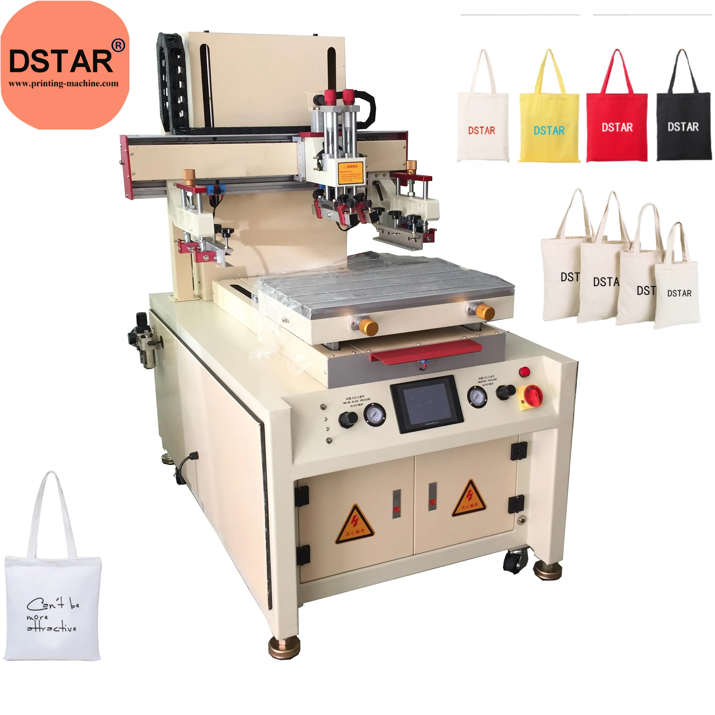 Plastic Paper Fabric Bags Non Woven Bag Logo Patterns Printing Machine Semi Automatic Silk Screen Printer with Factory Price
