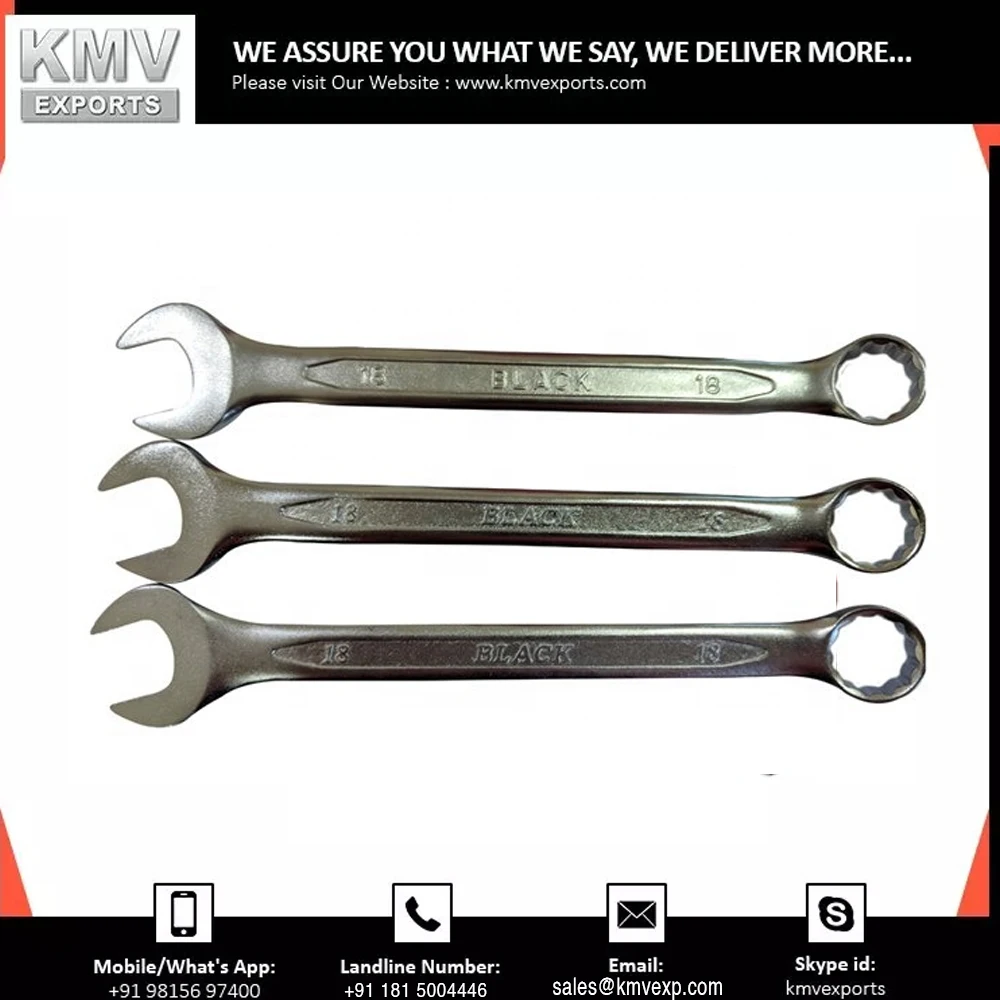 Latest SAE Sizes Flat Wrench 18mm American Standard Combination Spanner Available At Cheap Price