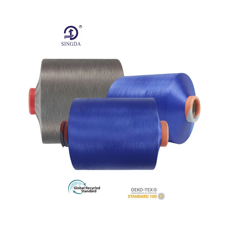 High Quality Sustainable 100% Polyester Yarn 75D 100D 150D 300D DTY Yarn Dope Dyed Colors Dty Polyester Yarn