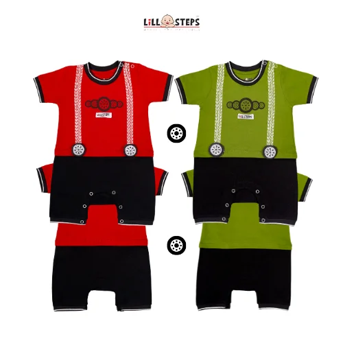 LillSteps India offers Premium Cotton Baby Apparel Long-Sleeved Rompers for 6-12 Months Available at Best Wholesale Prices