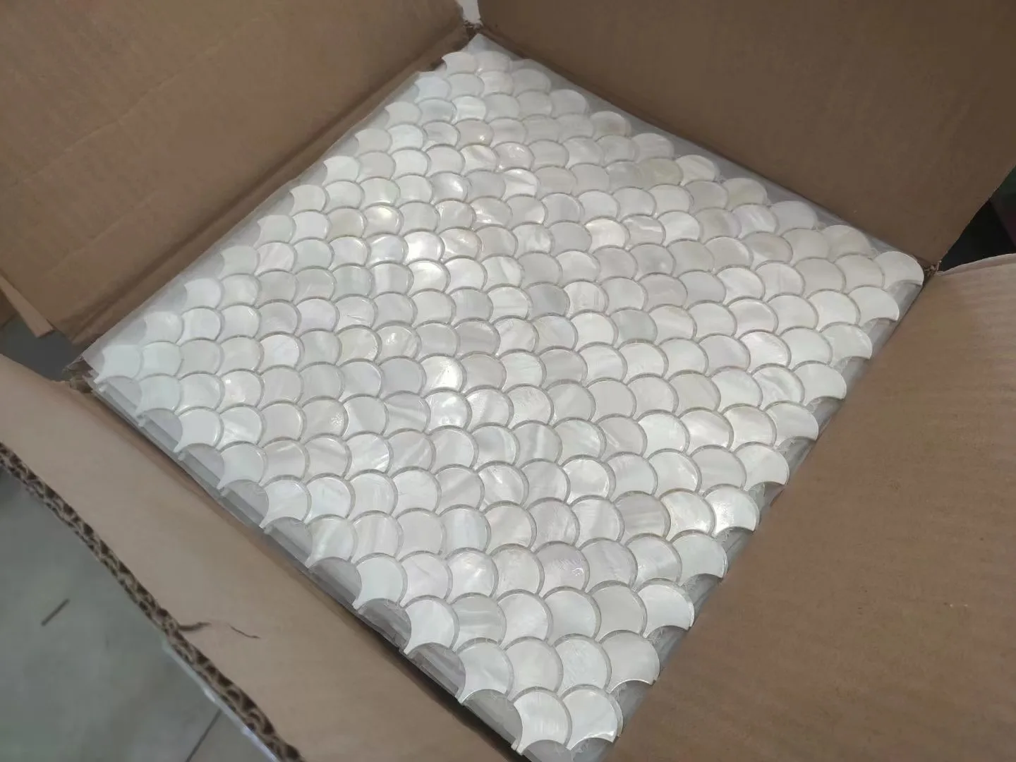 Matte porcelain wood look ceramic decorative stair tile marble design interior  texture non slip shell mosaic