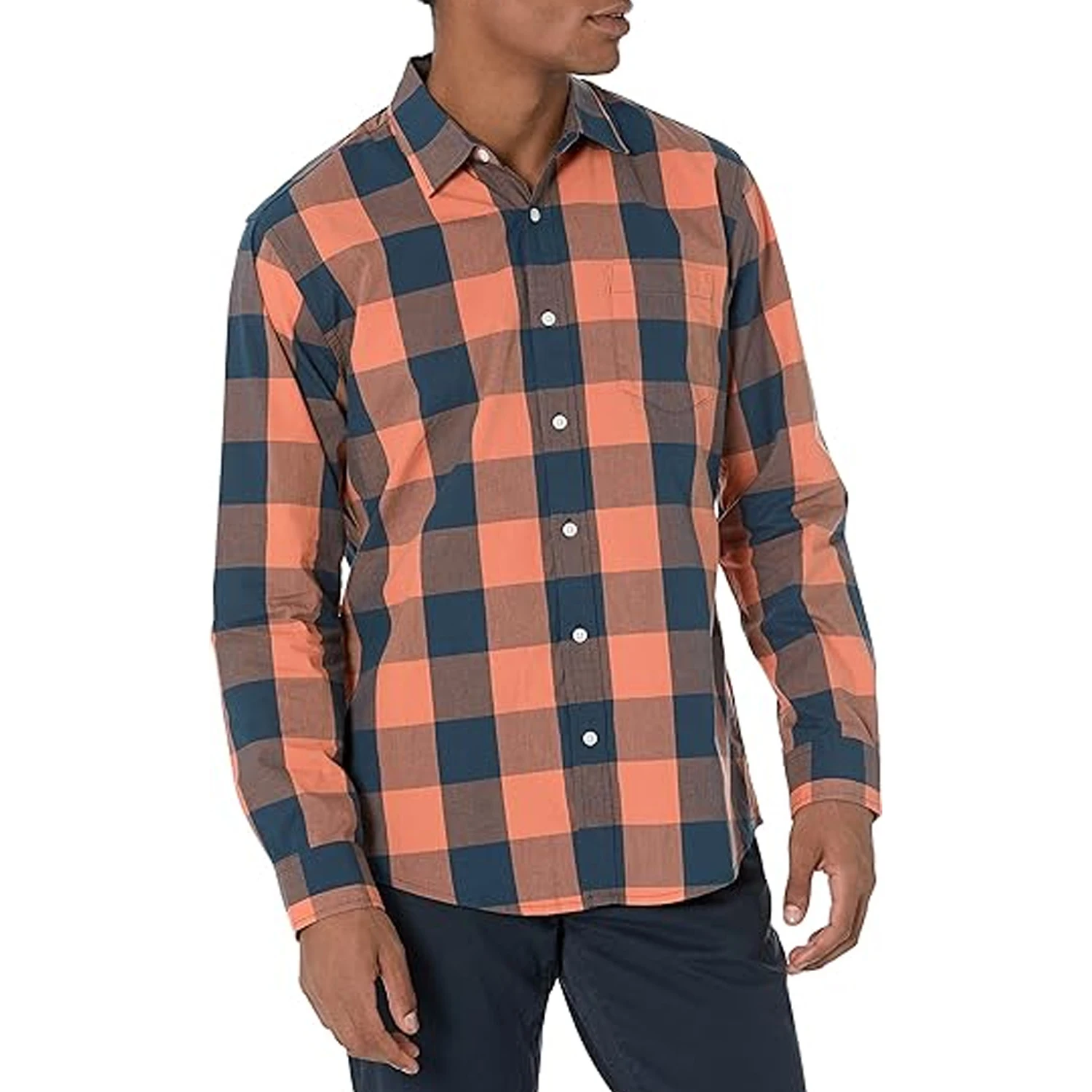 New Fashion Fit 100%Linen Cotton Mandarin Collar Spring Autumn Chinese Style Men Linen Roll Sleeved Shirt