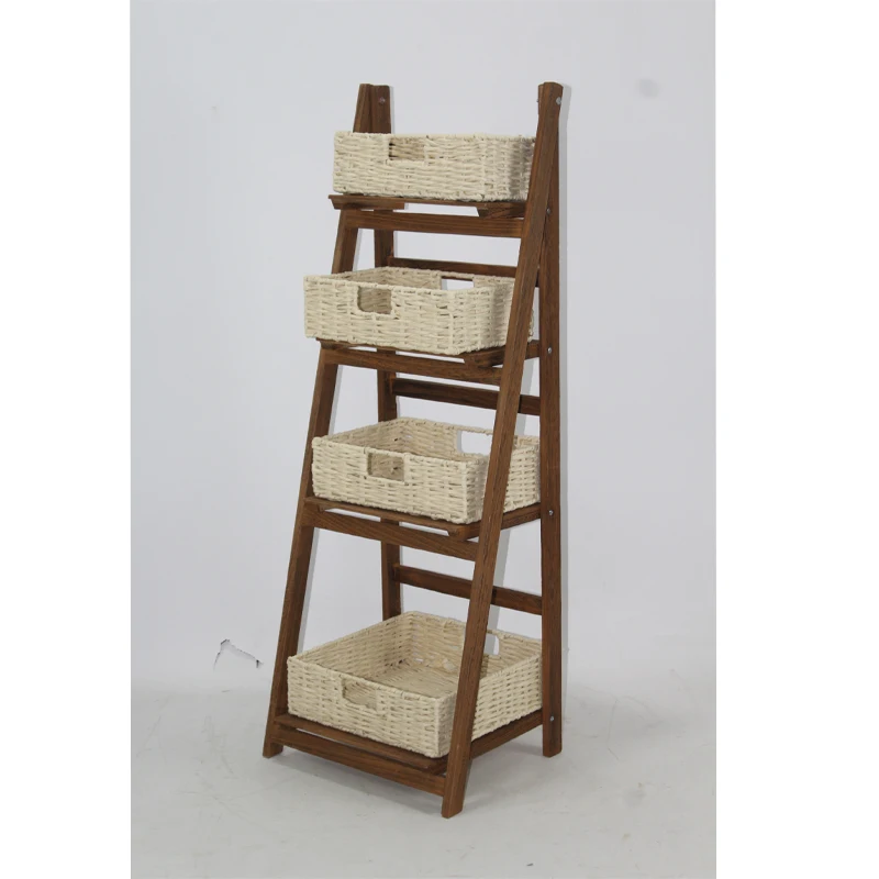 Новый дизайн 4-ярусный выставочный стенд полки для хранения кукурузы bakset broewn клор