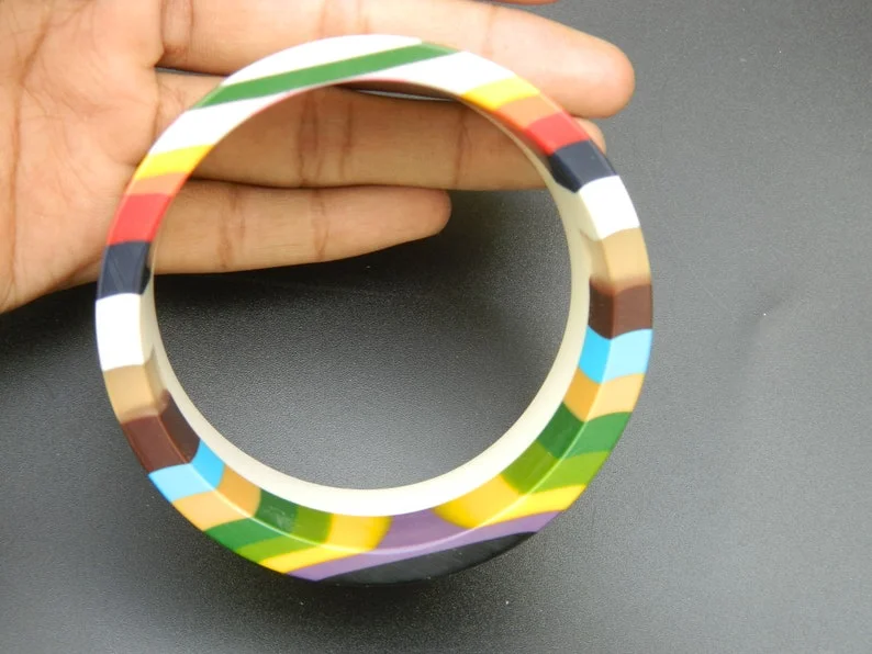 Fully Customizable Engraved Resin Bangle Personalized Name Bracelet Unique Fashion Accessory Gift Women Angel Anime Polyresin