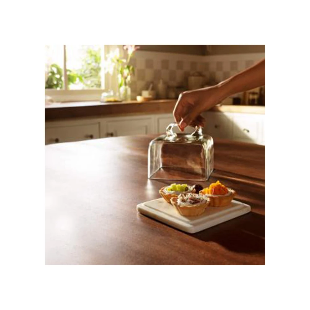 14x14 Cm Decorative Glass Cloche Dome Bell Jar Dome Glass Dome With Wooden Base Different Size