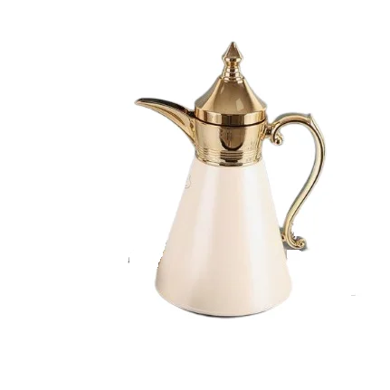 White Enamel Finished Handmade Tea & Espresso Supplies Arabic Dallah Best Selling Kitchenware Tea and Coffee Pot From India