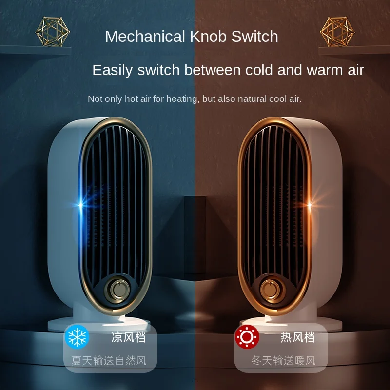 Winter Office Bedroom Room Foot Hand Warmers Household Mini Desktop Tilt second power off Electric PTC Heaters Space Heater Fan