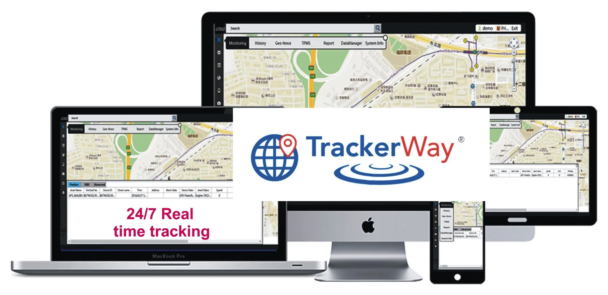 GPS Tracking Software Compatible with All Devices for Container and Pet Positioning using AGPS Mode