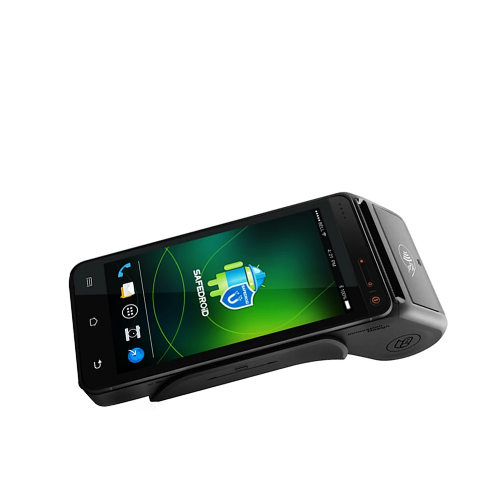 Handheld POS Terminal Machine Design Android Mobile POS Cash Register All in One Pos Systems with Barcode Scanner & Printer