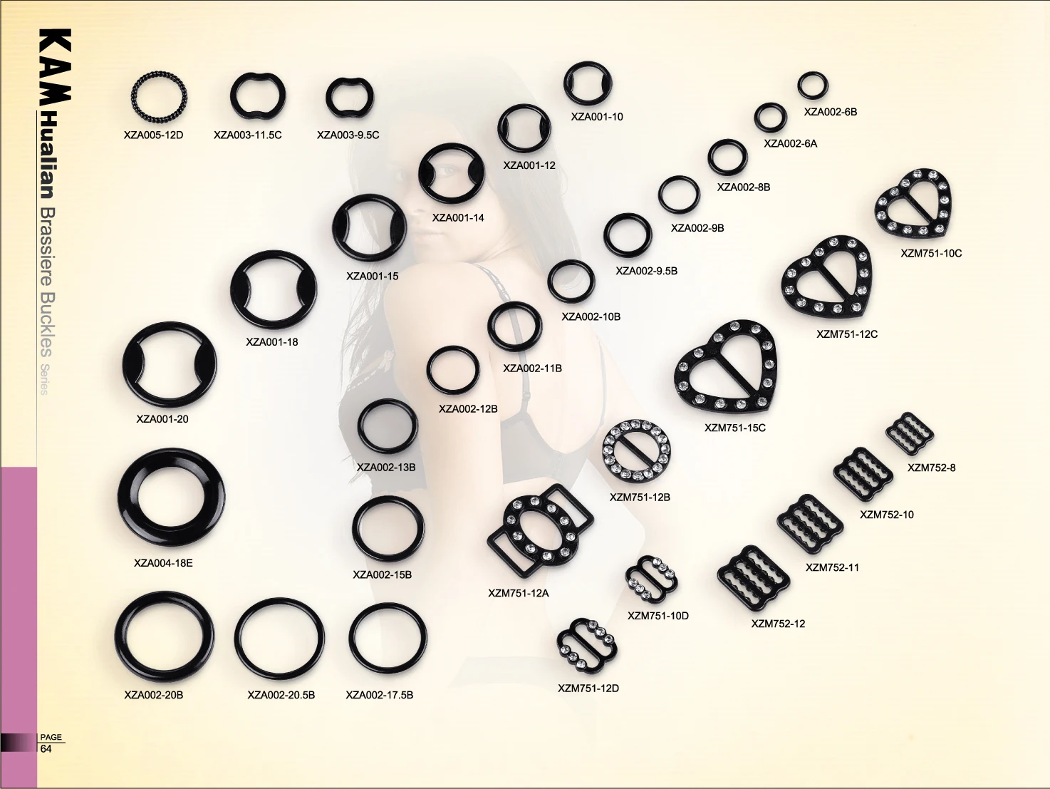 Garment Accessories Plastic brassiere buckle 6-20Mm Ring and Slider for woman