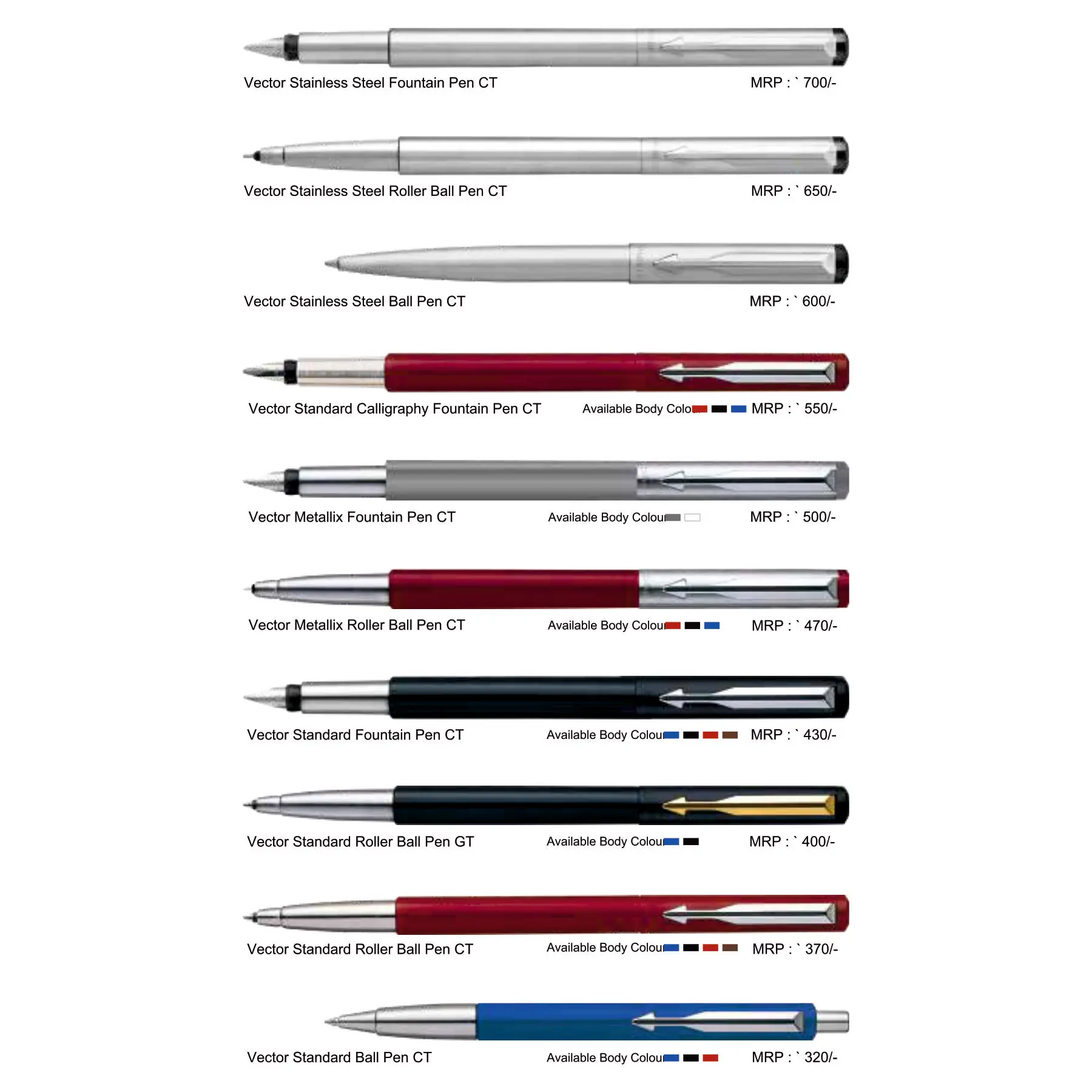Promotional Parker Pen Vector Fountain Roller Ballpoint Pens Customized Luxury Corporate gift  Office Accessories Parker pen