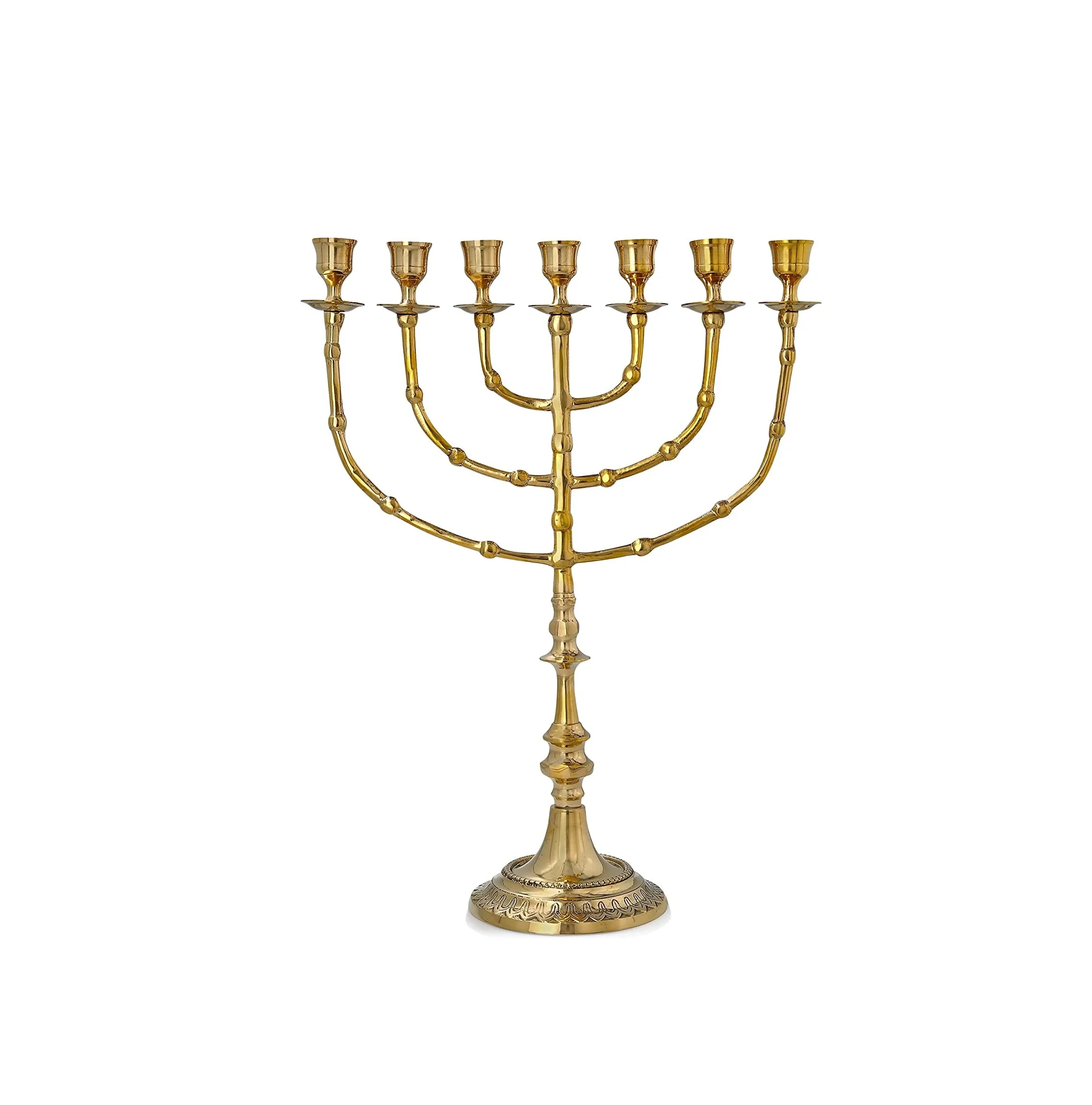 Premium Jerusalem Hanukkah Menorah Jewish Menorah Candle Holder With 7 Branches Hanukkah Menorah from Indian wholesaler