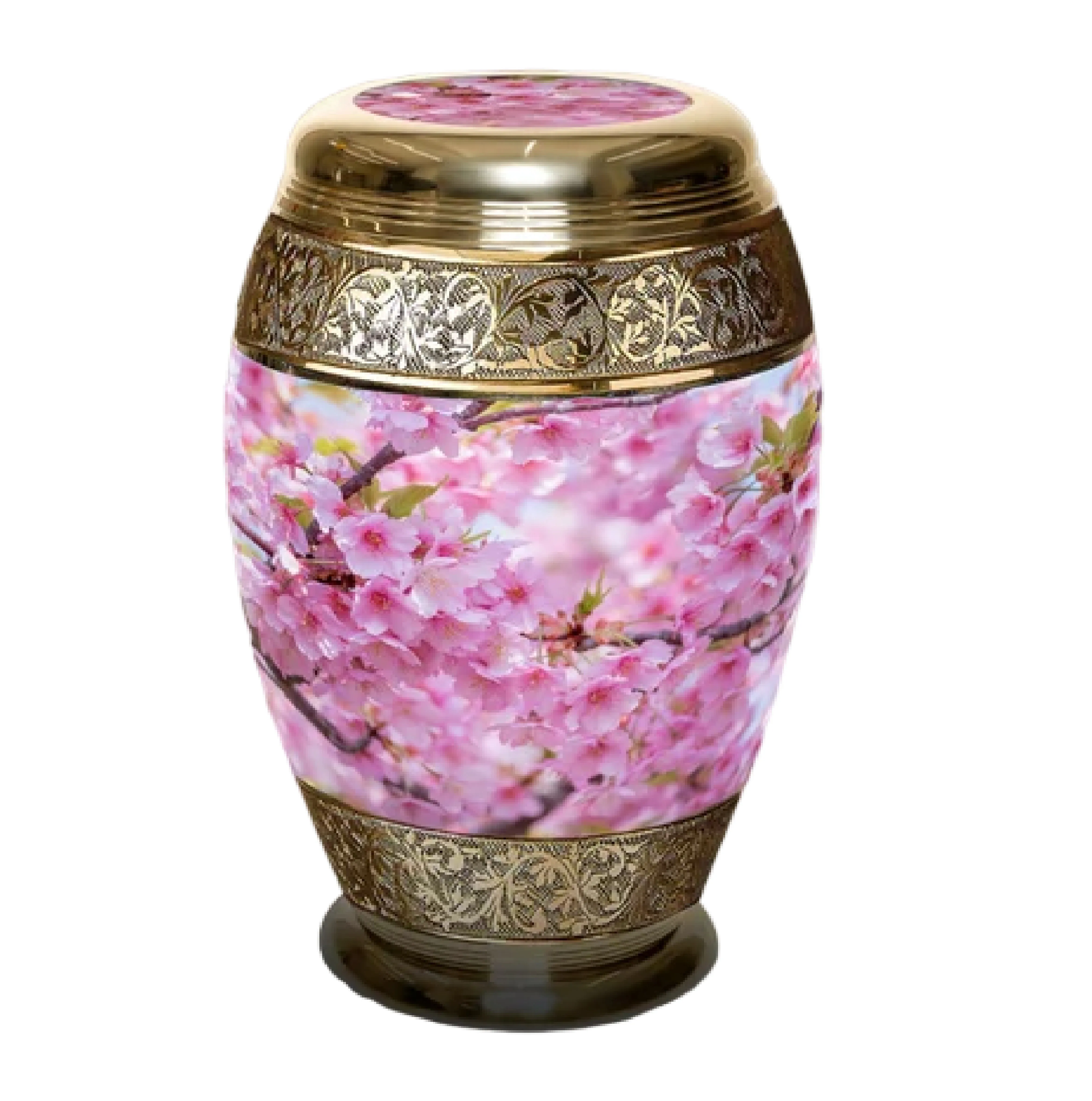 Beautiful Granite Sticker Finished Brass Cremation Urns Indian Hand Made Metal Funeral Urns Made In India