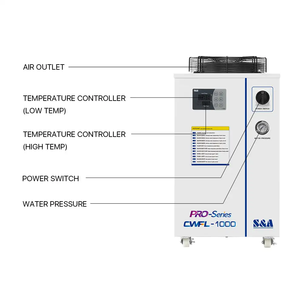 GYC LASER S&A CWFL-1000 Fiber Industrial Water Chiller