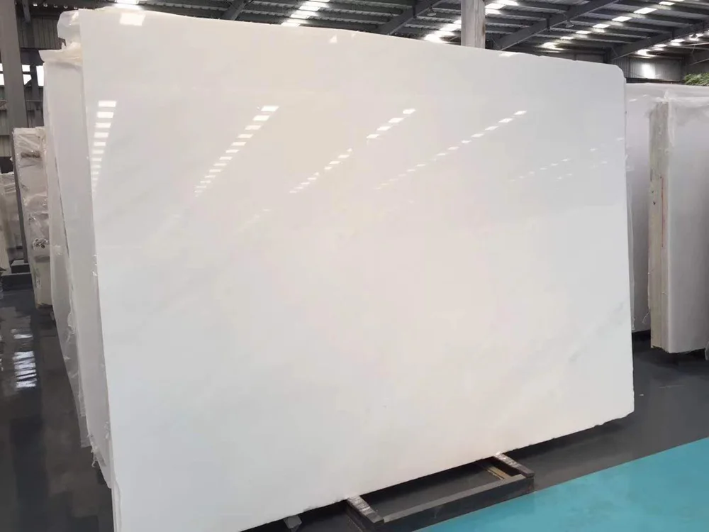 High Quality Pure Marble Marble Pieces Cut To Size Milky White Floor Tile White Stone Slab Vietnam Marble With No Veins Pearl