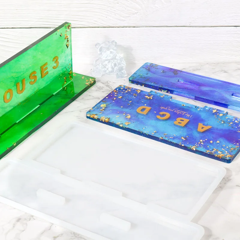 Creative diy dripping mould a variety of hotel signage silicone mould resin ornaments picture frame display card