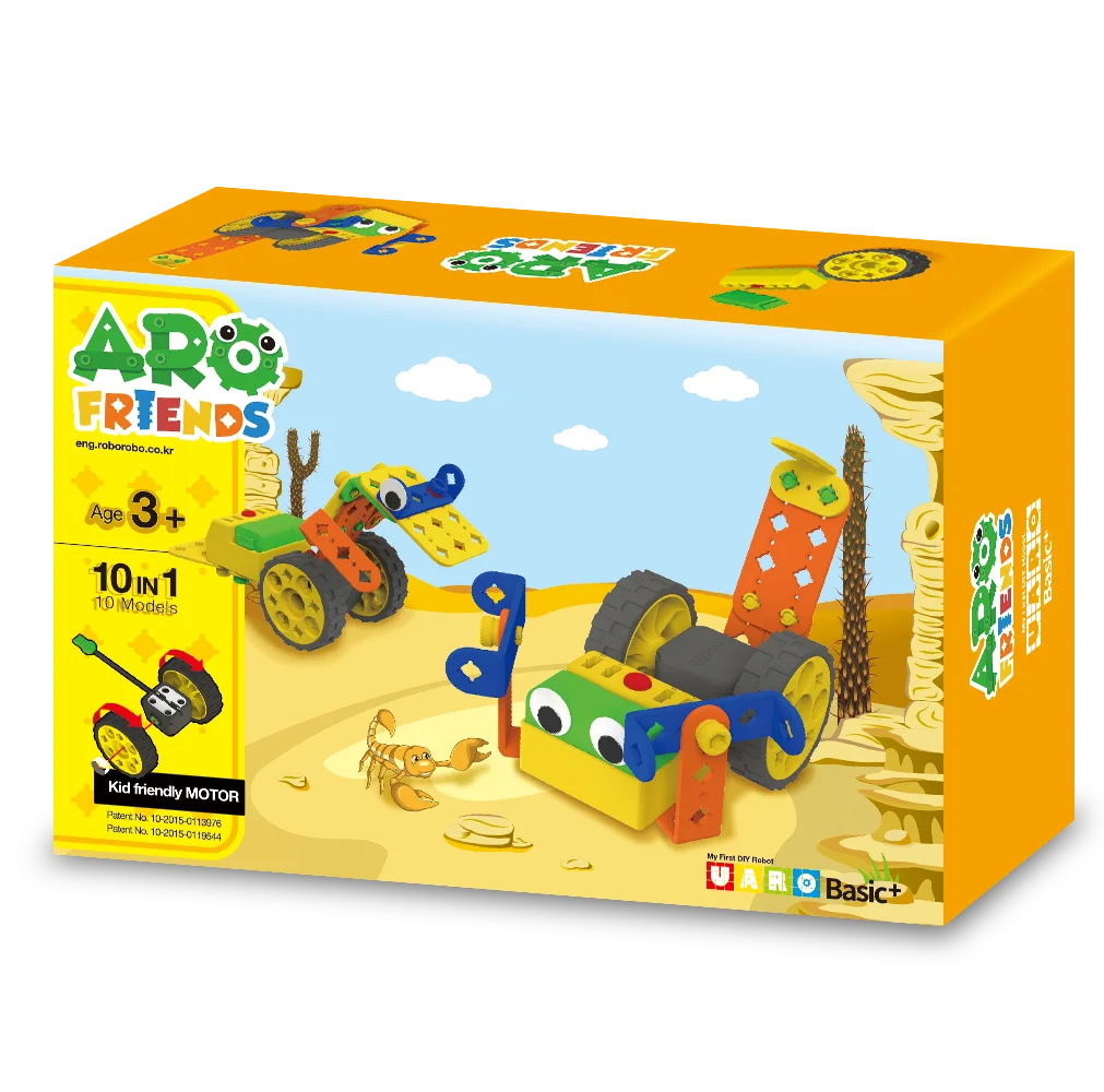 [Roborobo] Korea Toy Robots Simple Building Toy with Motor with Battery Case Car Hermit crab Dinosaur Toy Product