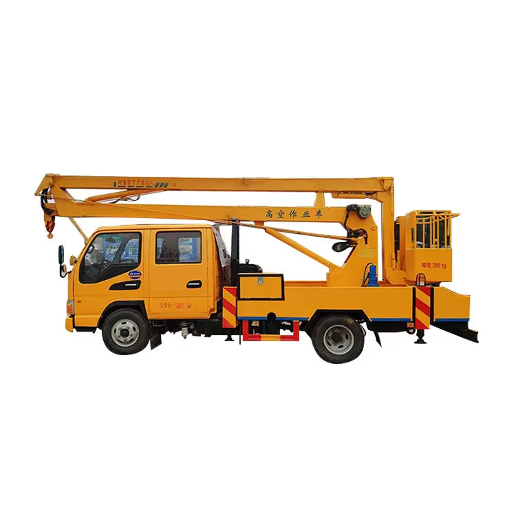 Used towable cherry picker truck/ Boom lift pickup truck/ mounted articulated telescopic moveable hydraulic spider lift Trailer