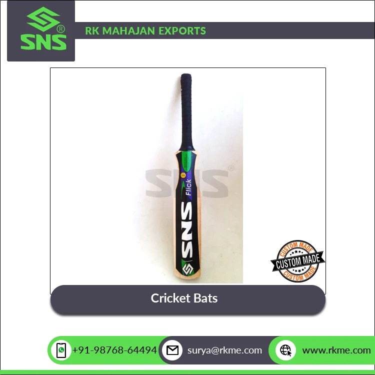 Indian Manufacturer of Best Quality Poplar Wood Made Leather/ Soft Ball Cricket Bats for Catching & Fielding Practice for Sale