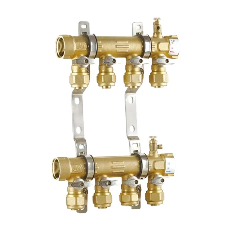 High Quality Brass Water Distribution Manifold  Floor Heating HVAC Manifold