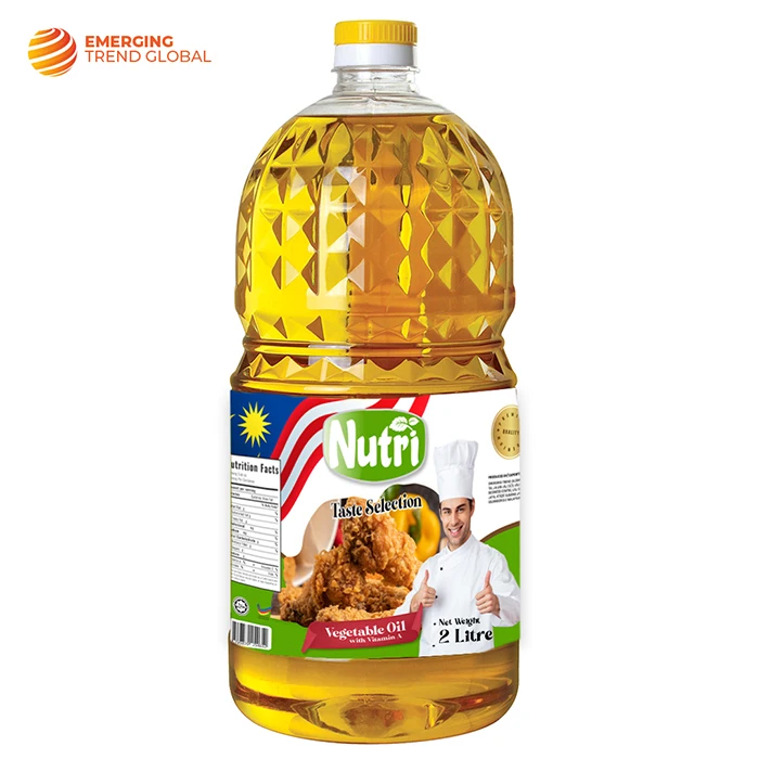 Best Seller New Arrive 24 Months Shelf Life 100% Pure Palm Oil 2Litre Vegetable Cooking Oil Unique Design Pet Bottle Packaging