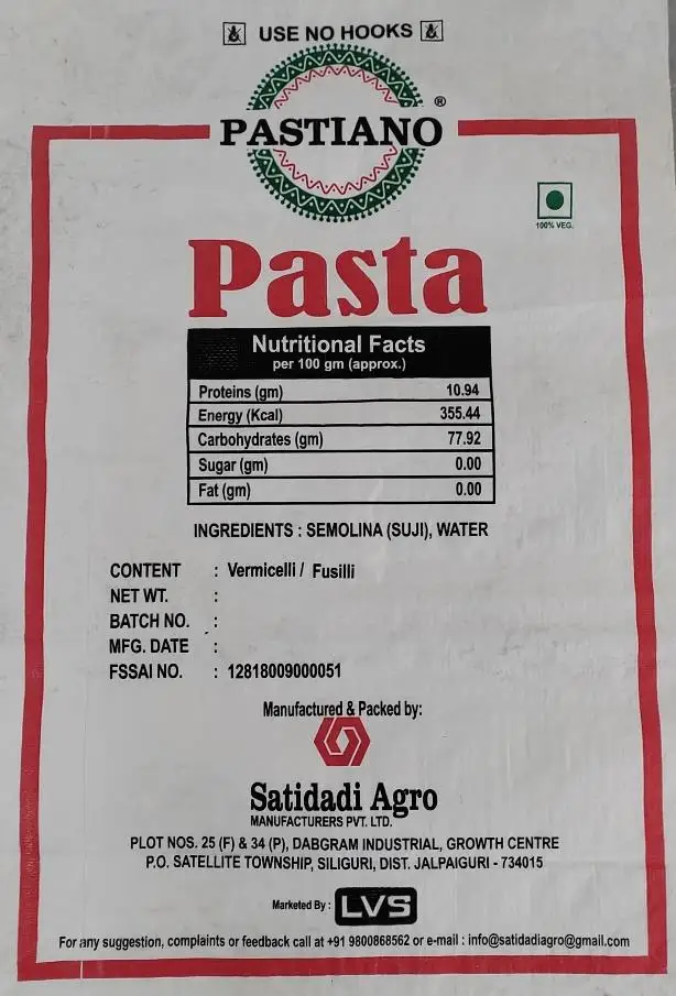 Best Quality and Cheap Rate Big Fusilli Pasta -Suppliers & Exporters from India