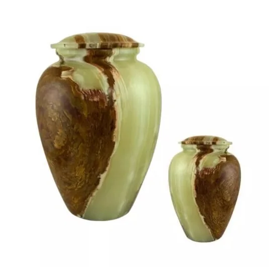 Aluminium Multicolor Onyx Look Classic Glossy Finished Cremation Funeral Urns For Human Adult and Pets Ashes Memoriable Urns