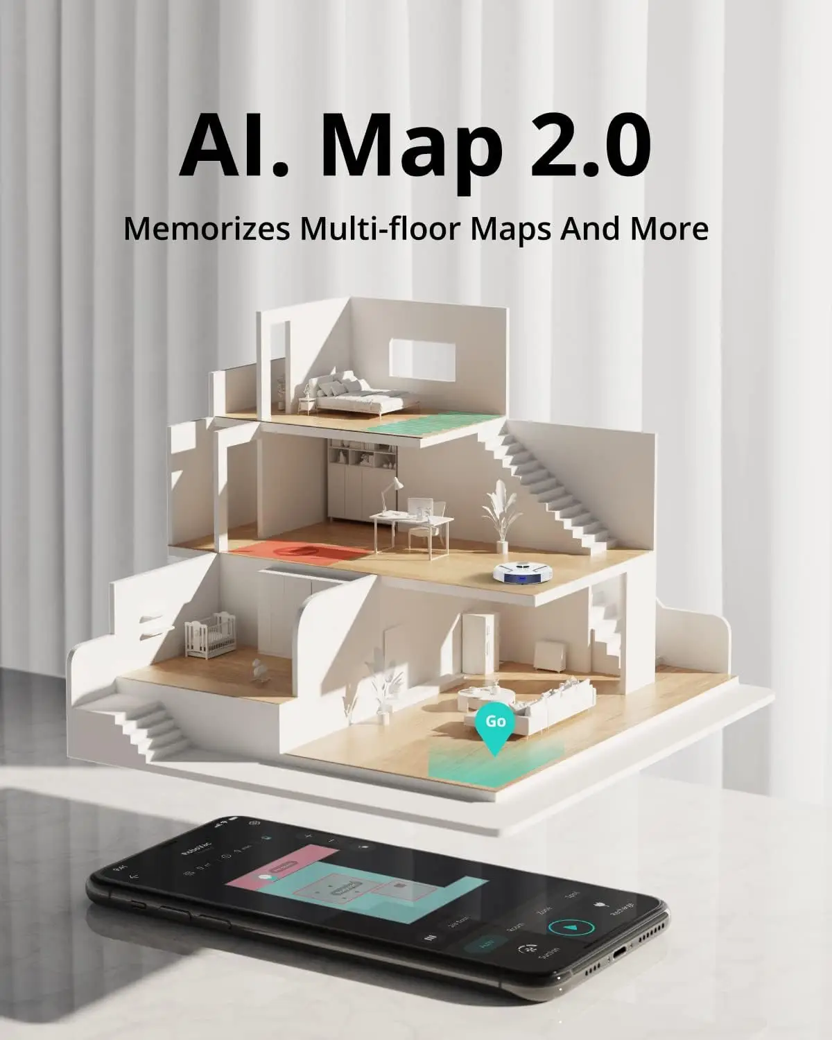 Eufy RoboVac X8 робот-пылесос с iPath навигацией AI. Карта 2 0 технологии Wi-Fi для владельца питомца (белый)