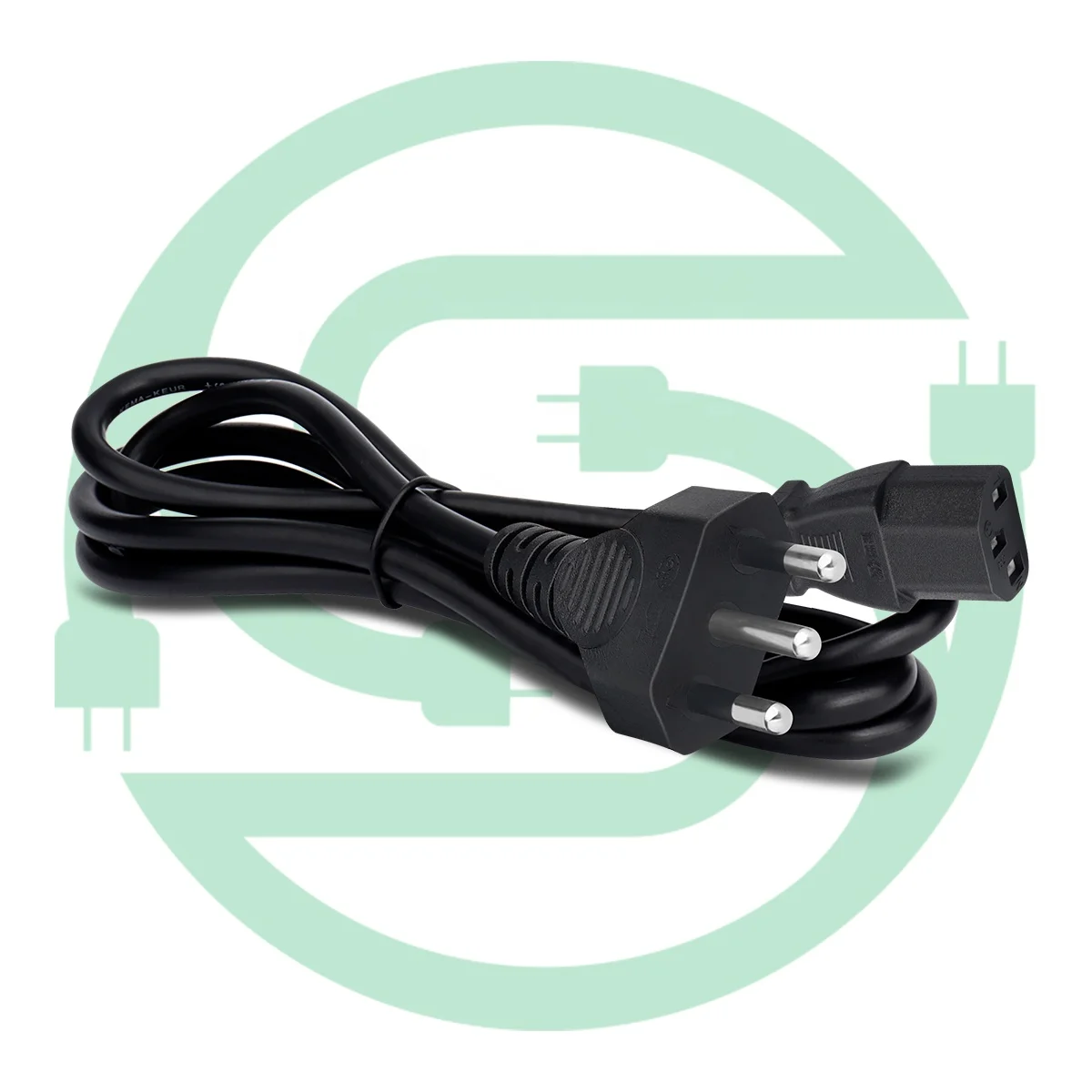 Top Quality Italy 250V-10A 3pin Plug to 2*C13 Female Y Splitter Power Cable