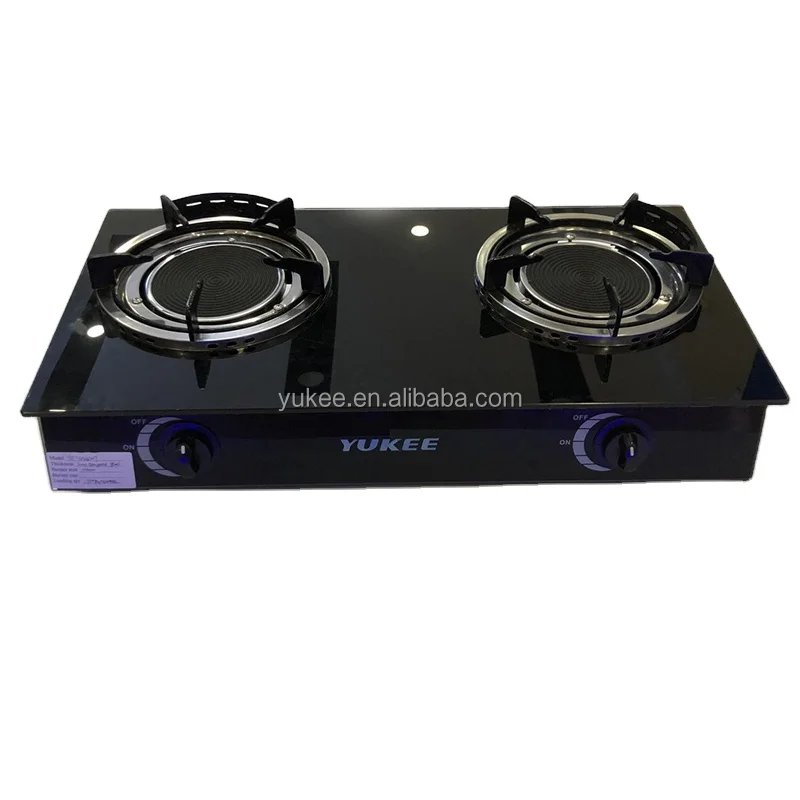 Kitchen Appliance Double Burner Gas Stove Infrared LPG Tempered Glass Double burner Cooker Gas Stove