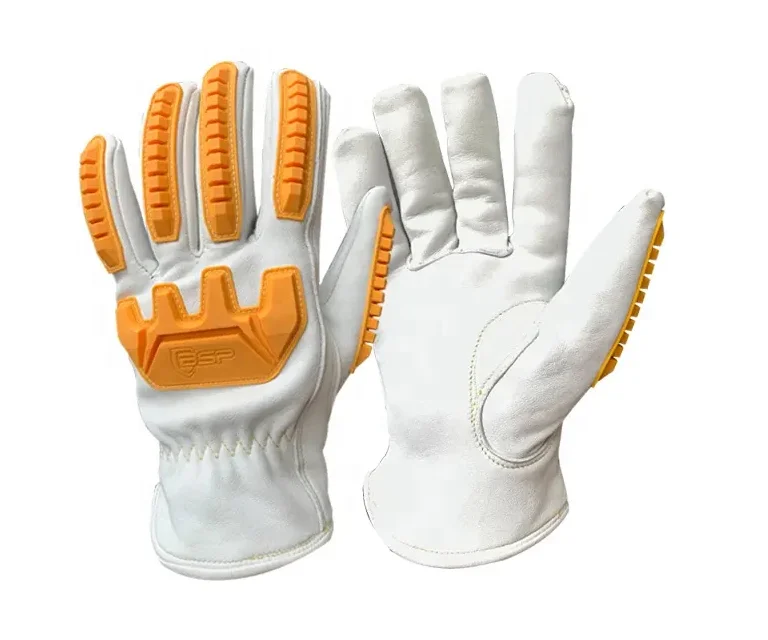 Custom Wholesale Goat Leather TPR Impact Gloves