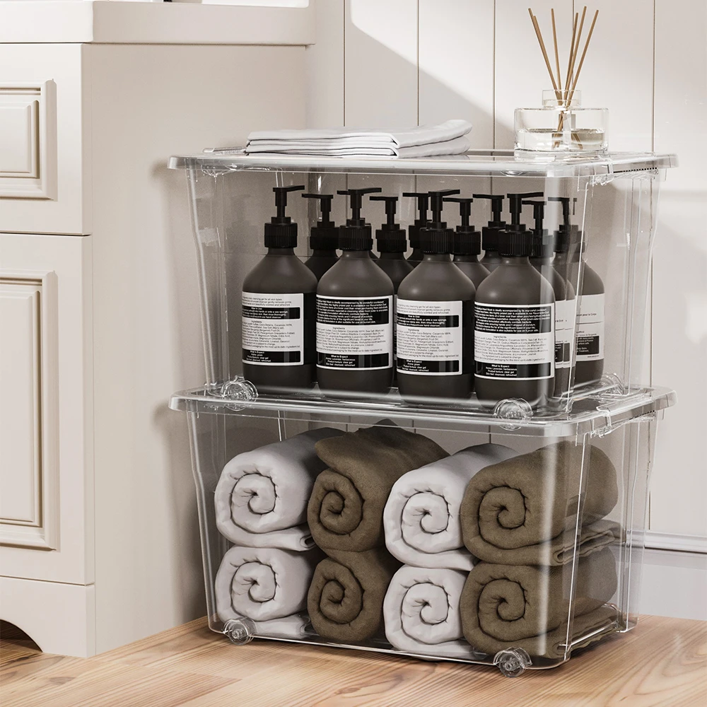 Taizhou office home garage kids toys book plastic pp storage box with cover