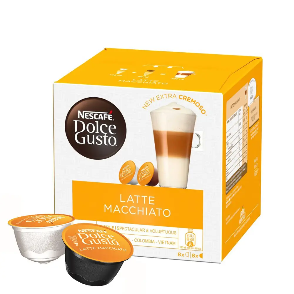 Nescafes Dolce Gusto Cafe Au Lait кофейные стручки 16 упаковок
