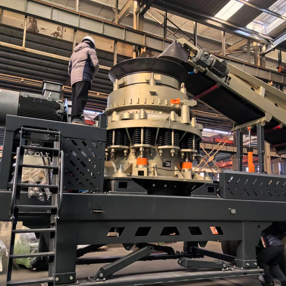 Stone Mobile Cone Crusher Wheel-Mounted Cone Crusher Hot Sale Portable Cone Crusher Import